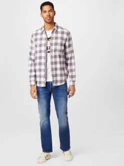 Mustang Geruite Overhemden Regular Fit Overhemd Clemens Heren Aubergine / Natuurwit -Mustang Verkoop 002c37621abeb207a23c158a93272f44