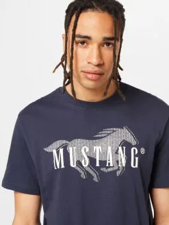 Mustang T-shirts Shirt Heren Marine -Mustang Verkoop 01097a2b7f5cdc9494da41afd1be5e53