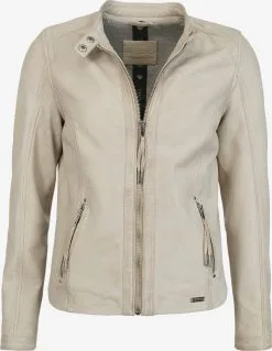 Mustang Leren Jassen Tussenjas Dames Beige