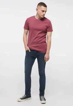 Mustang T-shirts Shirt Heren Bourgogne -Mustang Verkoop 02a1790be25c38c041f2b0507ea8023b