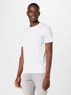 Mustang T-shirts Shirt Alex Heren Wit -Mustang Verkoop 063c1b4867c49e070fe6b8df6e22cf92