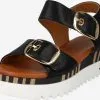 Mustang Sandalen Met Hak Sandaal Dames Zwart