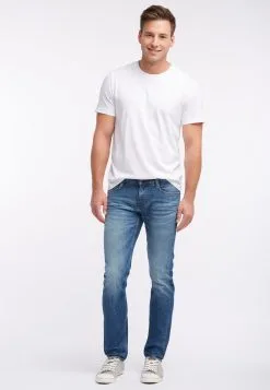 Mustang Straight Regular Jeans Oregon Heren Blauw -Mustang Verkoop 0947b137c864ca47d2cdcc4931107a3c