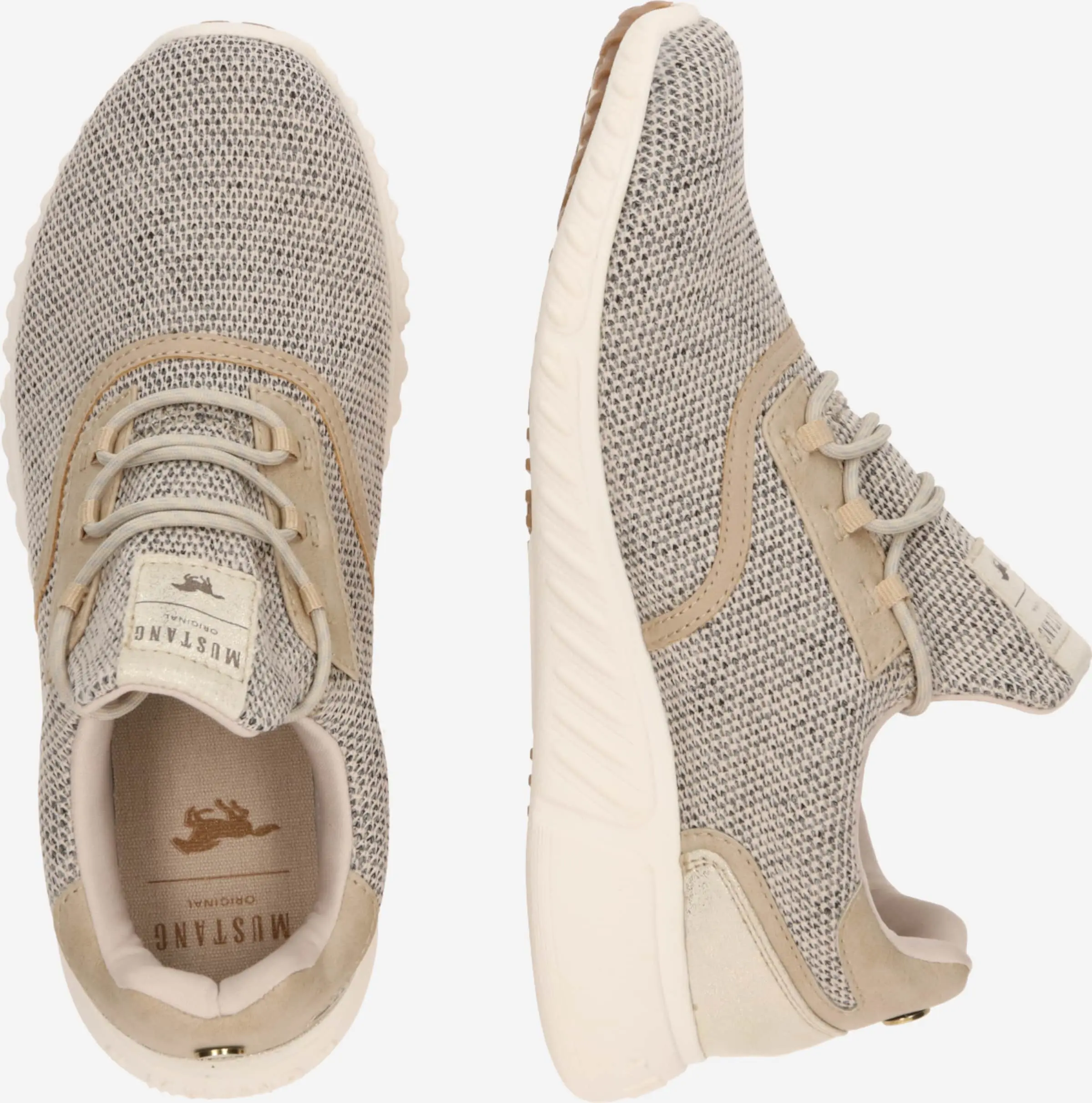 Mustang Fashion Sneakers Sneakers Laag Dames Beige / Grijs 4 Mustang Fashion Sneakers Sneakers Laag Dames Beige / Grijs - Afbeelding 2