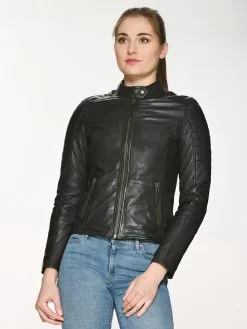 Mustang Leren Jassen Tussenjas Larry Dames Zwart -Mustang Verkoop 0d6329f607a5283f1a06d20baafd5c93