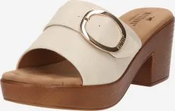 Mustang Sandalen Met Hak Muiltjes Dames Greige