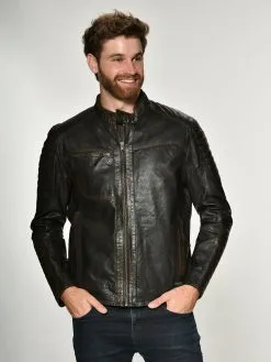 Mustang Leren Jassen Tussenjas Garry Heren Kastanjebruin -Mustang Verkoop 0f1bd57ffd5c9ce23e955c01f483473c