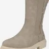 Mustang Enkellaarsjes Chelsea Boots Dames Beige -Mustang Verkoop 13a250ed84906ee1562b6e3279762909
