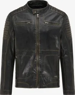 Mustang Leren Jassen Tussenjas Heren Donkerbruin