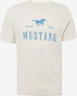 Mustang T-shirts Shirt Alex Heren Greige