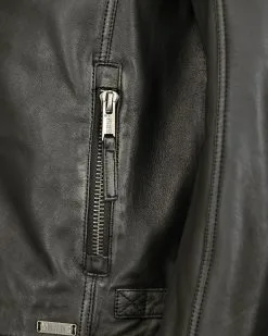 Mustang Leren Jassen Tussenjas 31021308 Heren Zwart -Mustang Verkoop 1e9a4eb43b125b283f63c953ba246256