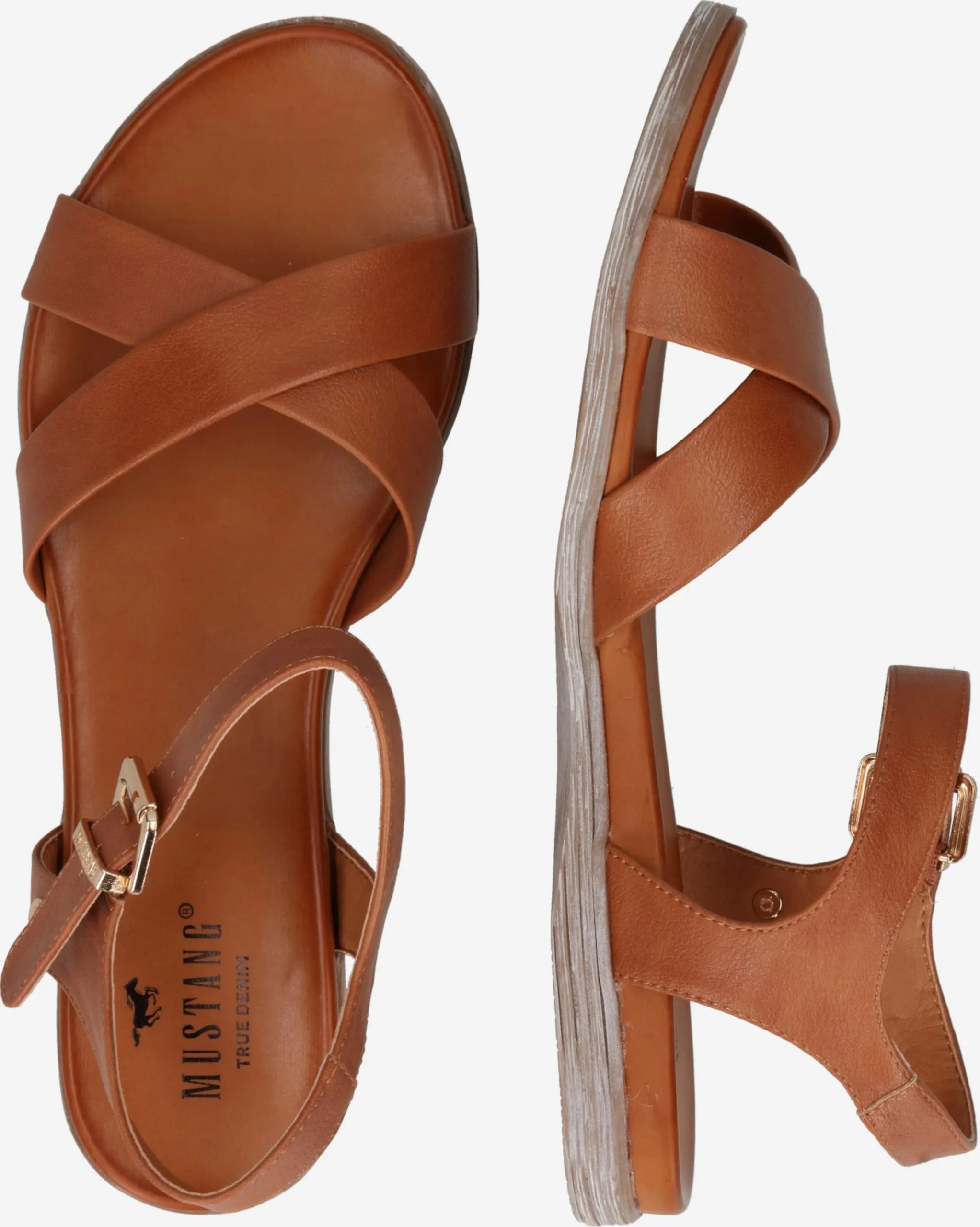 Mustang Sandalen Met Bandjes Sandalen Met Riem Dames Cognac 4 Mustang Sandalen Met Bandjes Sandalen Met Riem Dames Cognac - Afbeelding 2