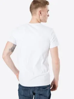 Mustang T-shirts Shirt Aaron V Heren Wit -Mustang Verkoop 2c4d428fecf2404ad8342f70c1bd3886