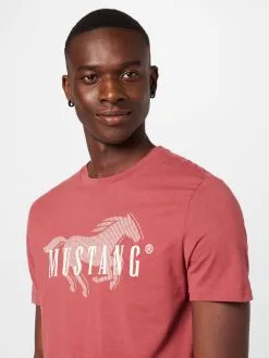 Mustang T-shirts Shirt Alex Heren Pastelrood -Mustang Verkoop 2c93184a0ef7ce95daa7d08a1f5ea938