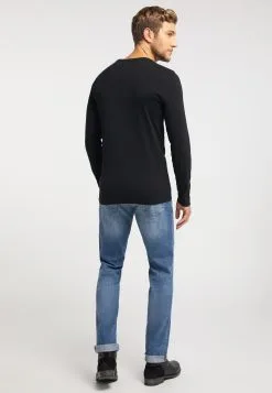 Mustang Longsleeves Shirt Anton Heren Zwart -Mustang Verkoop 2f3d3f573b384540ae24bbefdd7b45b7