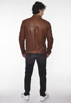 Mustang Leren Jassen Tussenjas Heren Cognac -Mustang Verkoop 2fd6d4832a2ef43e7247769ca9ba50d7