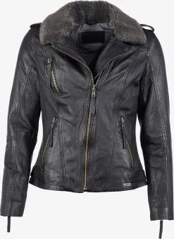 Mustang Leren Jassen Tussenjas Grenada Dames Zwart