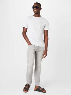 Mustang Straight Regular Jeans Oregon Heren Lichtgrijs -Mustang Verkoop 35ece42159ba37190f76cd907077ec30