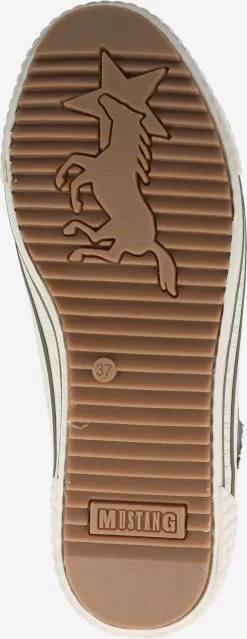 Mustang Enkellaarsjes Veterlaarsjes Dames Kaki -Mustang Verkoop 36171185dd30f1e6656b149e24df1799