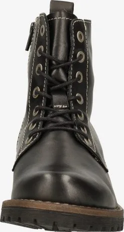 Mustang Enkellaarsjes Veterlaarsjes Dames Zwart -Mustang Verkoop 372766e06d19810977346e385e10b269