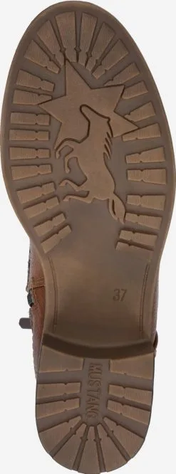 Mustang Enkellaarsjes Veterlaarsjes Dames Karamel -Mustang Verkoop 3d8decd0452baceb3ae5496cd04e6b2c