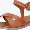 Mustang Sandalen Met Bandjes Sandalen Met Riem Dames Cognac -Mustang Verkoop 3ec9482fcaa26ea9088e3184c7d5583b