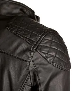 Mustang Leren Jassen Tussenjas Terence Heren Zwart -Mustang Verkoop 4160913af9c3cf89b943b4268e497c49