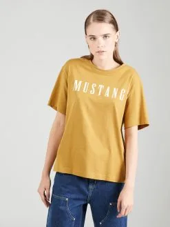 Mustang T-shirts Shirt ALINA Dames Goudgeel -Mustang Verkoop 41ee4a42c4ba970fb3c1d97ecb65391d