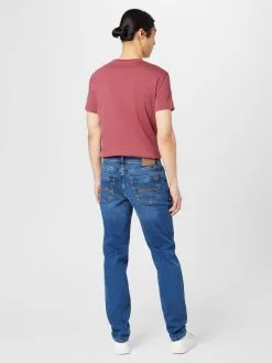 Mustang Straight Regular Jeans Washington 583 Heren Blauw -Mustang Verkoop 44456b9baa164b380c06356b695dddda