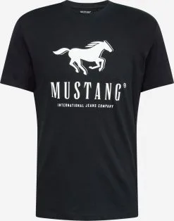 Mustang T-shirts Shirt ALEX Heren Zwart