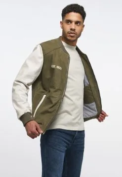 Mustang Leren Jassen Tussenjas Heren Olijfgroen -Mustang Verkoop 46b59bc1d8019d346a1d7a9a68a831d7