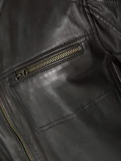 Mustang Leren Jassen Tussenjas Johannes Heren Zwart -Mustang Verkoop 4932f27dcf44d91012c1f47ab575e796