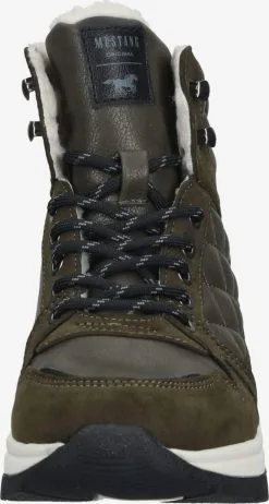 Mustang Enkellaarsjes Veterlaarsjes Dames Olijfgroen -Mustang Verkoop 49cf72cdb1d429d385e62bc993d4e403