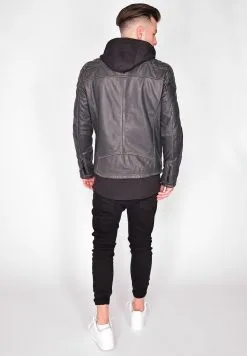 Mustang Leren Jassen Tussenjas Heren Grijs -Mustang Verkoop 4a21b130cc93e15ea110e4ed5e9e1db0