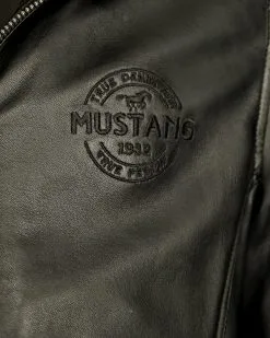 Mustang Leren Jassen Tussenjas 31021308 Heren Zwart -Mustang Verkoop 4a79fa55a81cd32767408f19c842d786