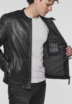 Mustang Leren Jassen Tussenjas Heren Donkergrijs -Mustang Verkoop 4bb3e4410fa7eea5a950cf934290da6e