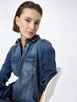 Mustang Blousejurken Blousejurk Dames Blauw -Mustang Verkoop 4d0e3c9f3b750d23df36322687d19864