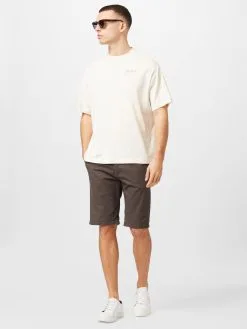 Mustang T-shirts Shirt Aidan Heren Crème -Mustang Verkoop 553d2ab1b2811942fc641a5d026d21bc