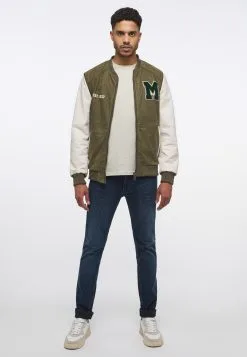 Mustang Leren Jassen Tussenjas Heren Olijfgroen -Mustang Verkoop 5559c1361d0eaf9ff89c49d22e75709d