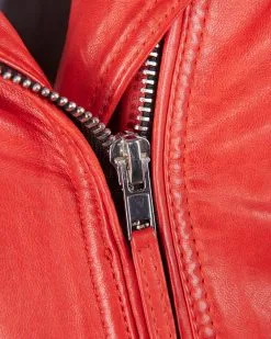 Mustang Leren Jassen Tussenjas Dames Watermeloen Rood -Mustang Verkoop 5976710036223f5510395468aa8b8d99