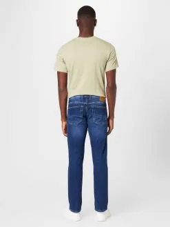 Mustang Straight Regular Jeans Denver Heren Blauw -Mustang Verkoop 5dd21d34842877117f2943392805280b