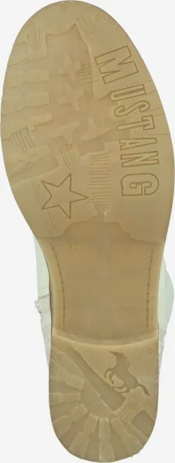 Mustang Enkellaarsjes Veterlaarsjes Dames Wit -Mustang Verkoop 5f255b6a8644ba931a7e8417fa7b8dc7