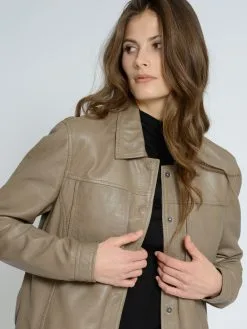 Mustang Leren Jassen Tussenjas Dames Bruin -Mustang Verkoop 6005037c09c30e60c4a70790a0bff88f