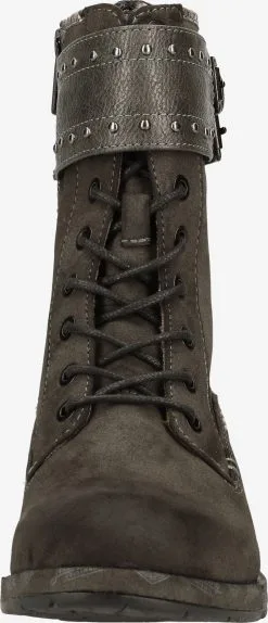 Mustang Enkellaarsjes Veterlaarsjes Dames Donkergrijs -Mustang Verkoop 64240449d2651ddefe29c8d343ae0d77