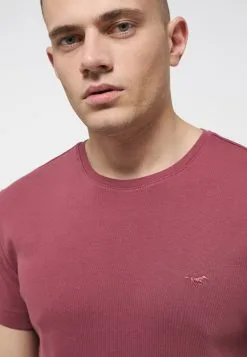 Mustang T-shirts Shirt Heren Bourgogne -Mustang Verkoop 64803d1a9060b96f705884ddb1b405c9