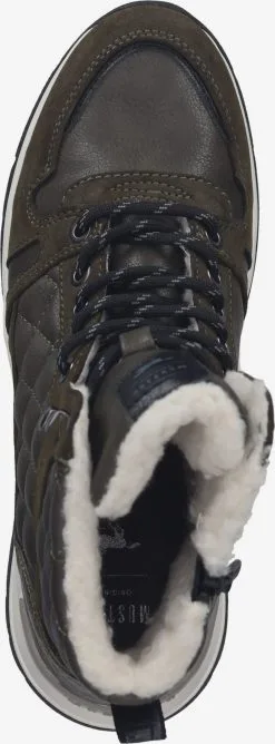 Mustang Enkellaarsjes Veterlaarsjes Dames Olijfgroen -Mustang Verkoop 6839741671fad34f49dc63ec90fb4a64