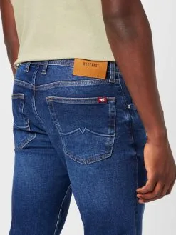Mustang Straight Regular Jeans Denver Heren Blauw -Mustang Verkoop 685fba430386714773d28575fdf98a97