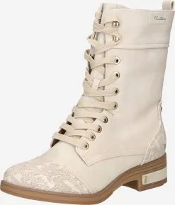 Mustang Enkellaarsjes Veterlaarsjes Dames Wolwit