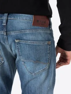 Mustang Straight Regular Jeans Oregon Heren Blauw -Mustang Verkoop 6eef69290929c008843d005e645d8357