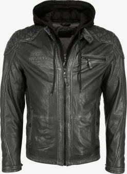 Mustang Leren Jassen Tussenjas Heren Grijs